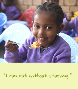 “I can eat without starving.”