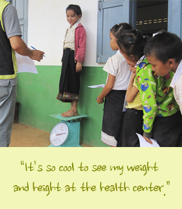 “It’s so cool to see my weight and height at the health center.”